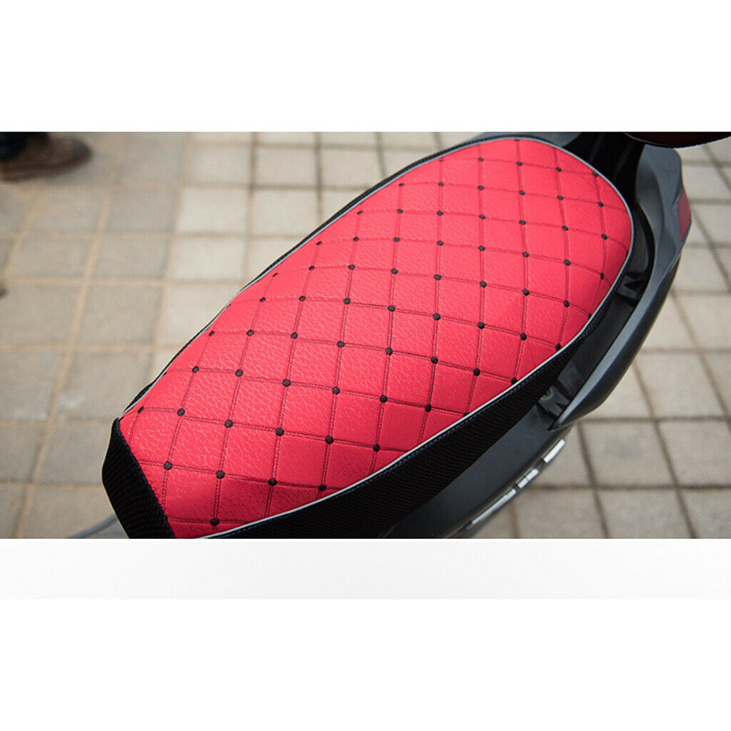 Black L + Red XL Motorcycle Electric Car Scooter Waterproof Seat Pad Cover