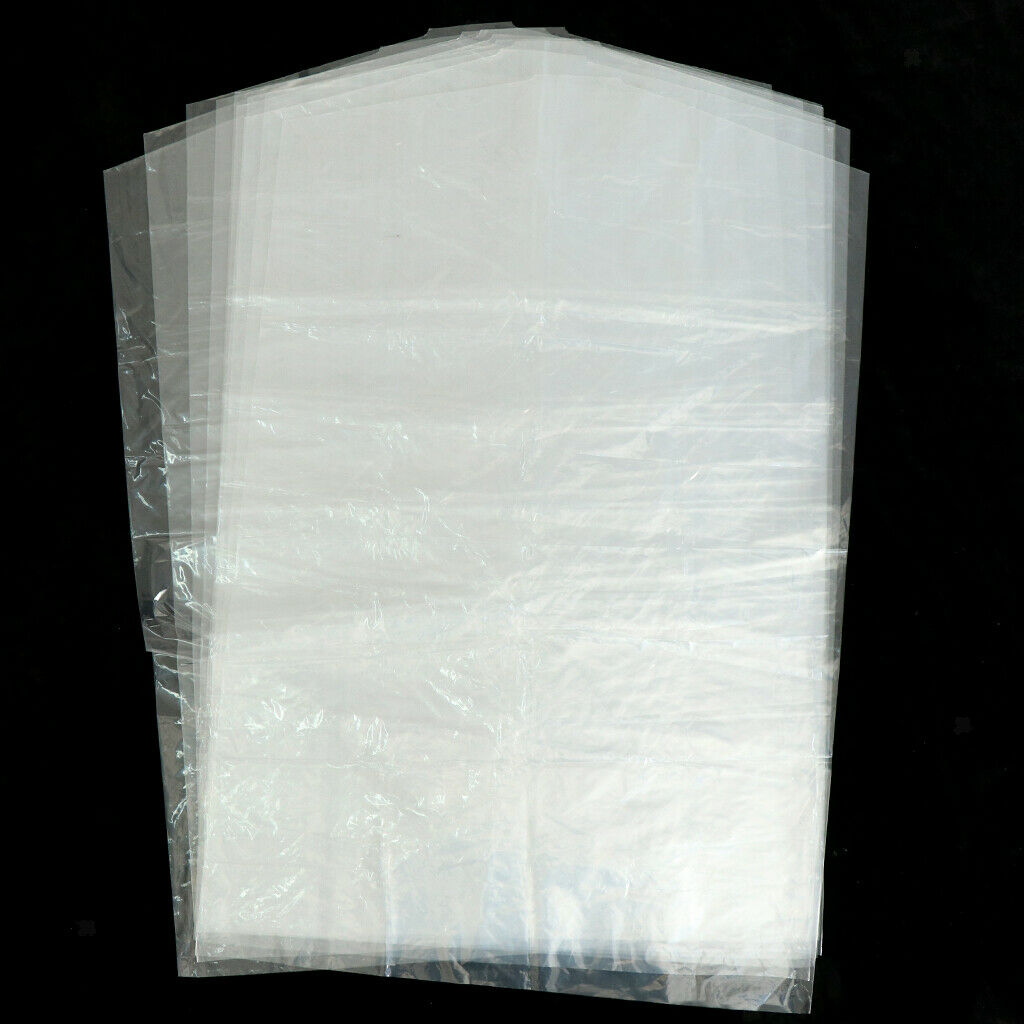 10pcs Plastic Hanging Garment Bags for Clothes Storage Dustproof 60x100cm