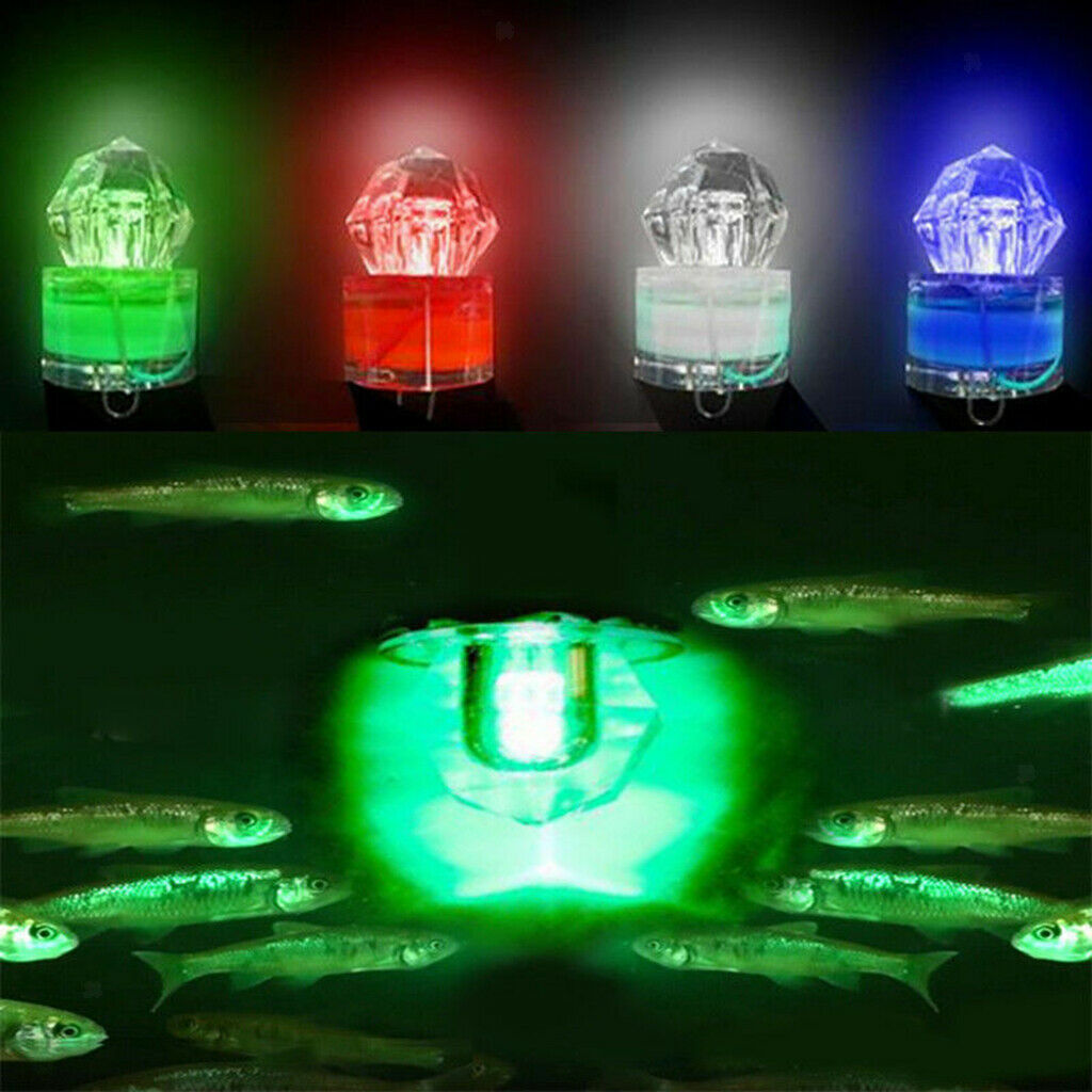 5x LED Fishing Lure Trolling Deep Drop Light Baits Ice Saltwater Strobe