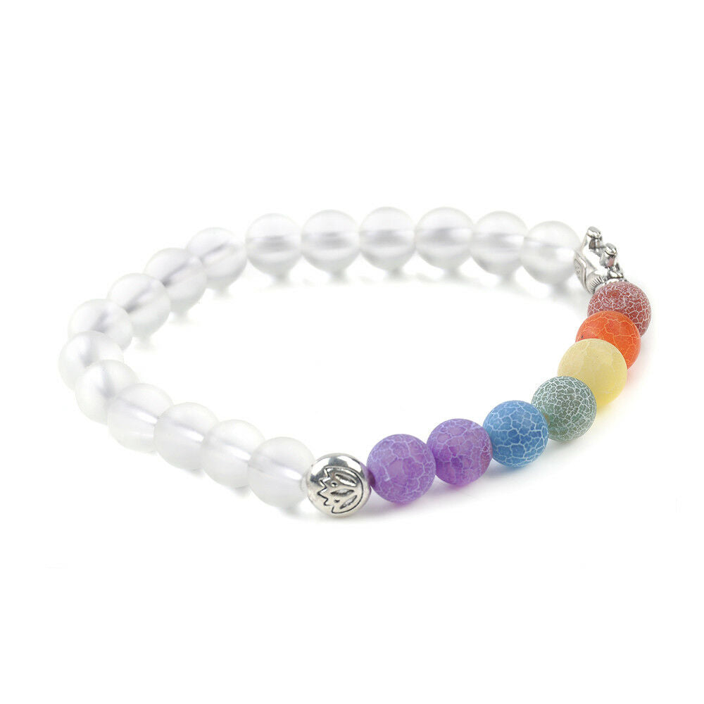 7 Chakra Elephant Charm Beaded Healthy Mala Beads Yoga Energy Bracelet Jewelry