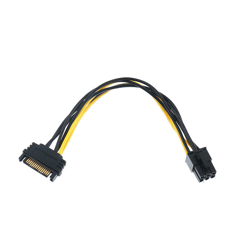 20CM SATA 15pin to 6pin PCIe PCI-e Express Graphics Card Power Cable for .l8