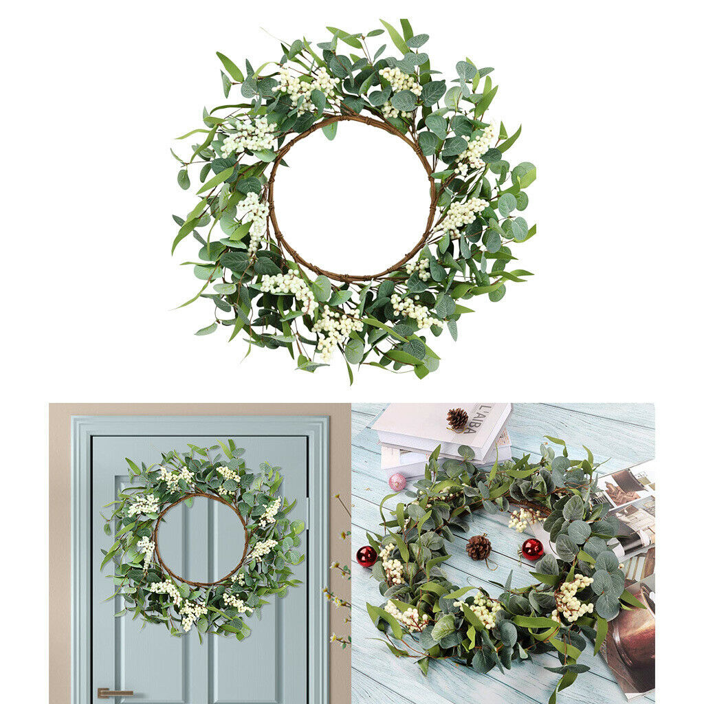 Silk Artificial Wreath 20in Garland Front Door Farmhouse Decor Photo Prop