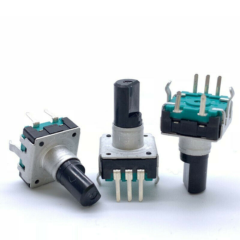 5pcs EC12 digital potentiometer encoder with switch shaft length 15MM 5 feet
