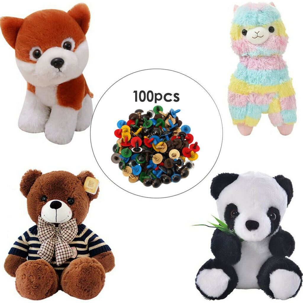 10mm Assorted Color Plastic Safety Eyes for Stuffed Animal Toys DIY Supplies