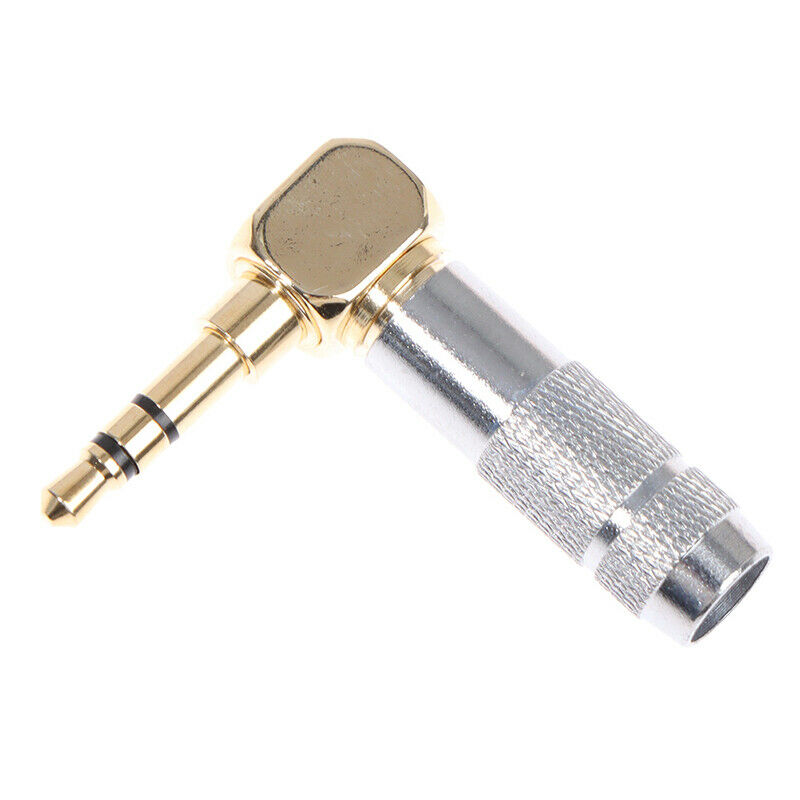 3.5mm Stereo 3 Pole Male Plug 90 degree Audio Connector Solder Adapter Pl.l8