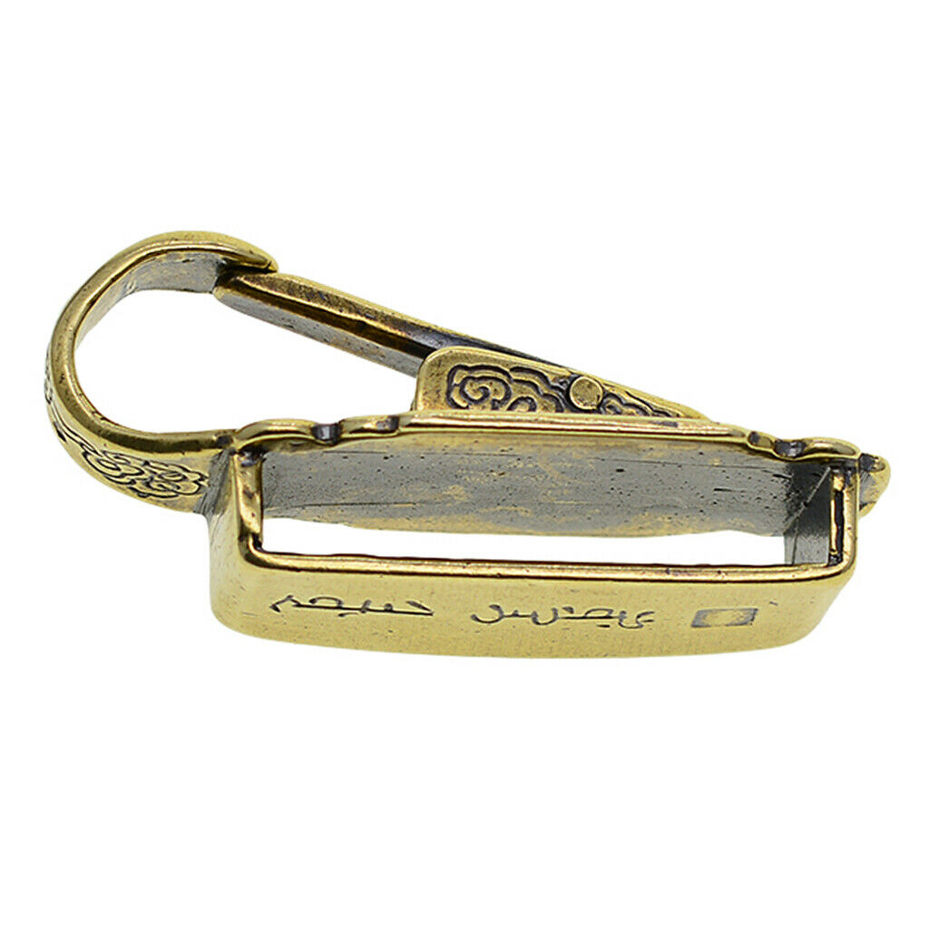 Pure Solid Brass Key Chain Belt Loop Key Holder Storage Compact Hanging