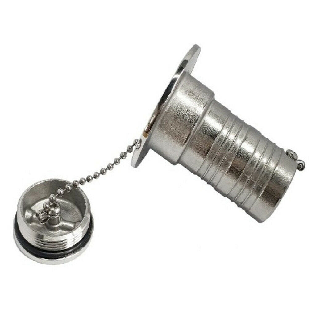 1-1/2" Marine Boat Deck Fill Filler for Fuel Water Tank Stainless Steel