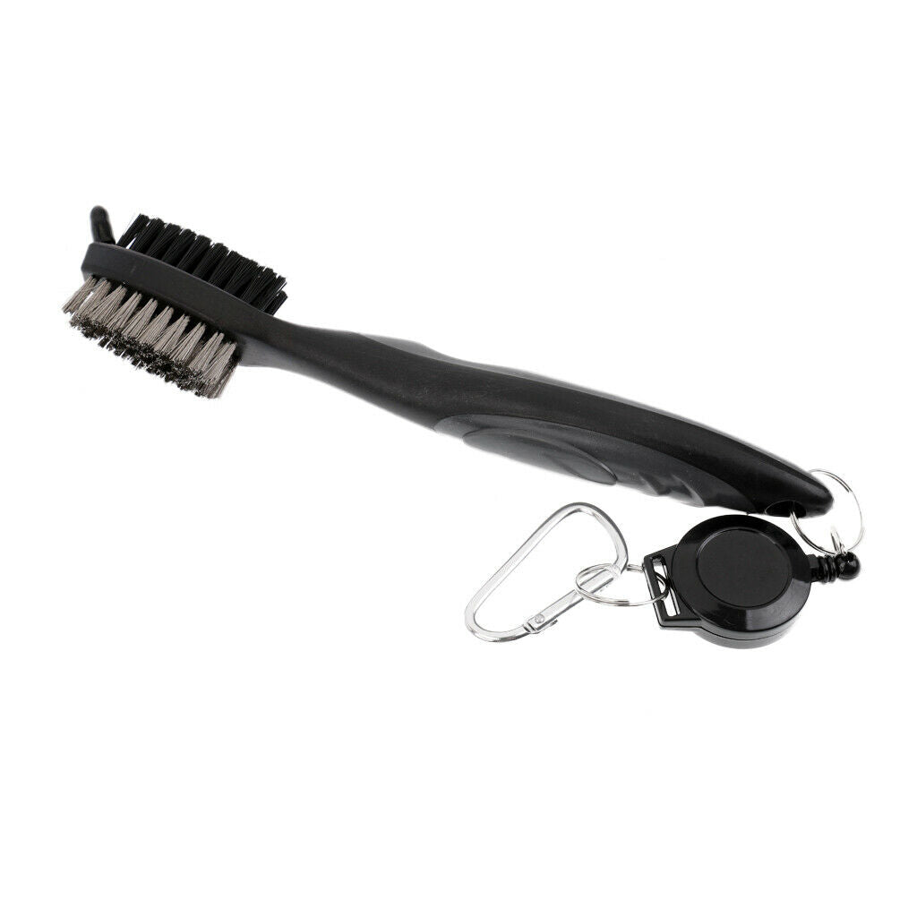 Two Sides Golf Club Brush Groove Cleaner Sharpener 1 Red + 1 Black