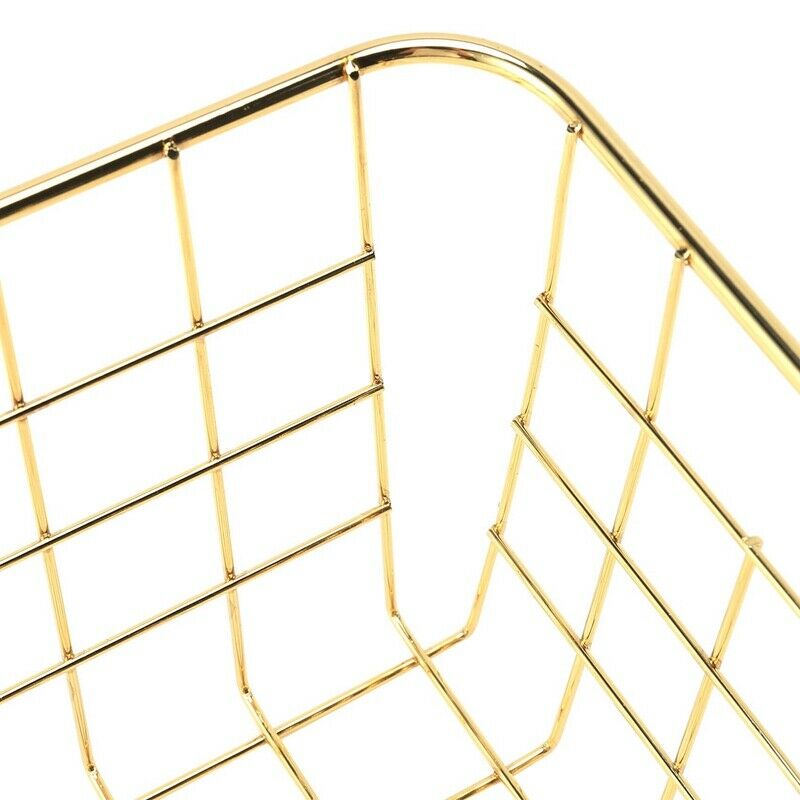 Nordic Style Metal Wire Storage Basket Cosmetic Organizer Holder Home Office DK9