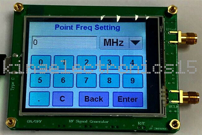 35M-4.4G RF Signal Generator PLL Sweep Frequency Generator Touch Screen ADF4351