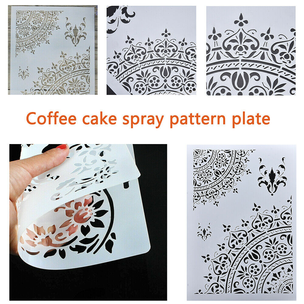DIY Craft Layering Cake Stencils Template For Sugarcraft Tool Cookie Fondant