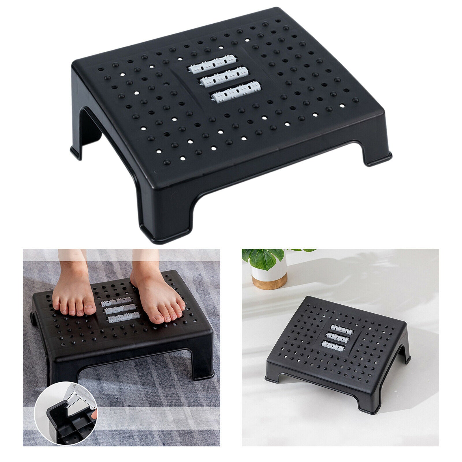 Under Desk Footrest Non-Skid Bottom 30 Degree Tilt Angle Foot Stool for Home