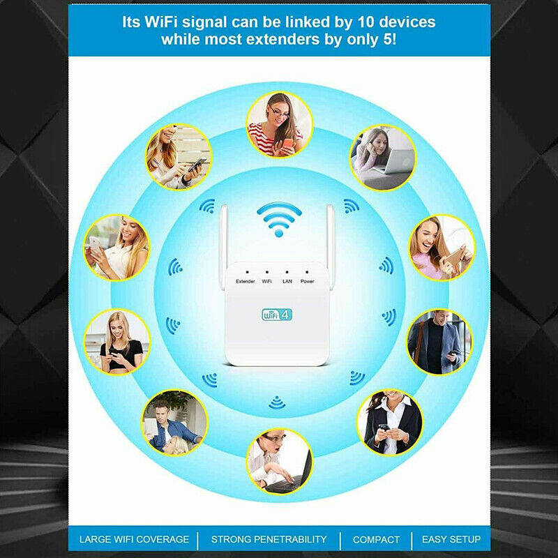 Dual Band WiFi Extender Zen Booster 300M Internet Range Zenbooster Router 2.4Ghz