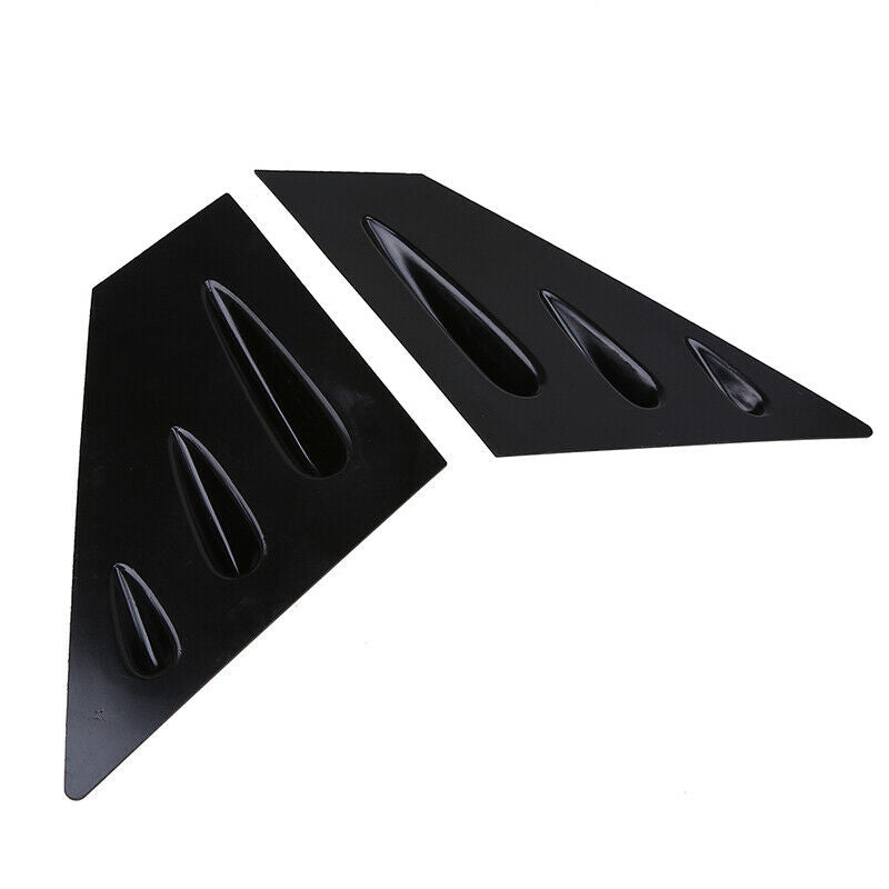 2x For Subaru WRX STi 2015-2020 Front Window Scoop Louver Cover Trim Gloss Black