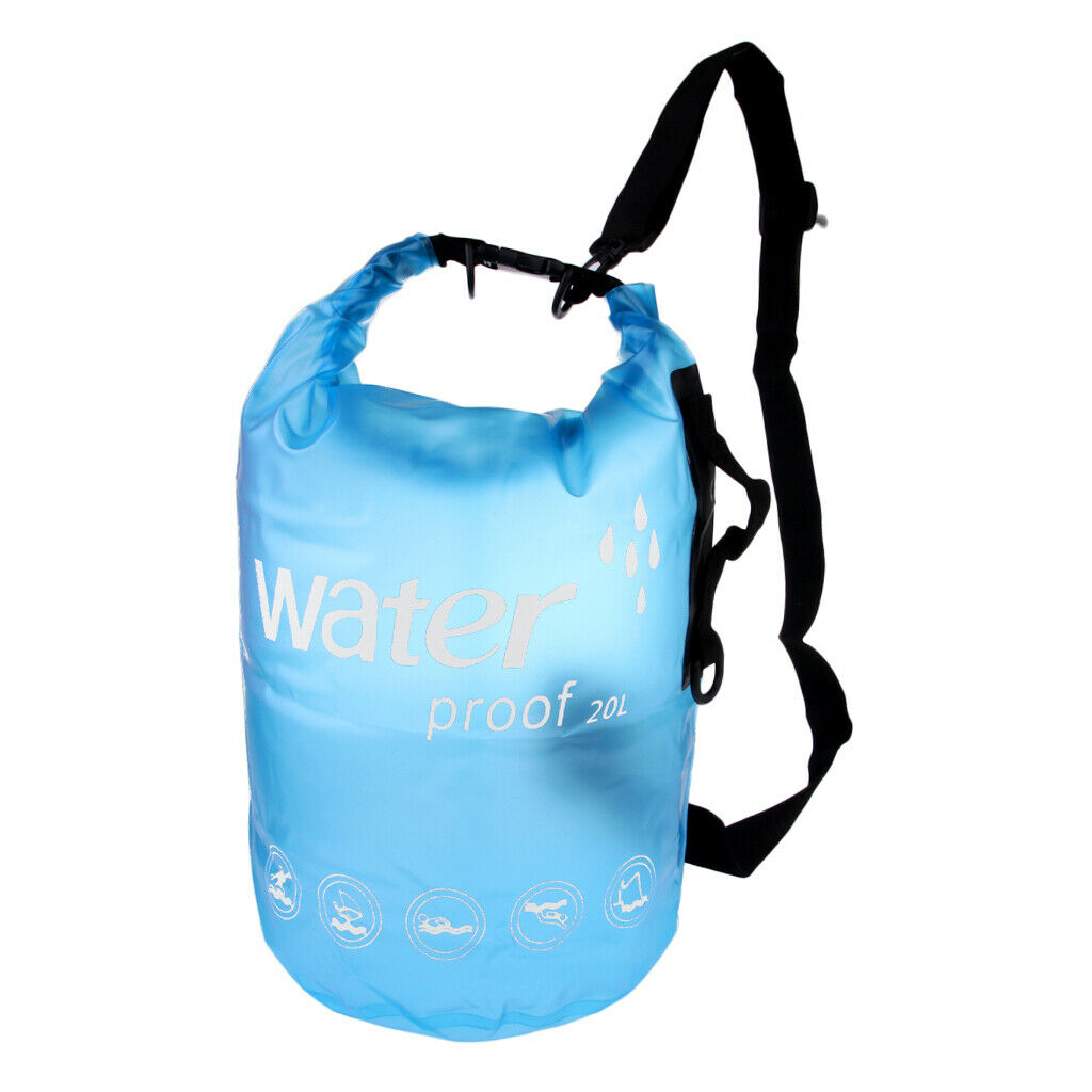 20L Sport Waterproof Dry Bag Backpack Floating Boating Kayak Camping Blue