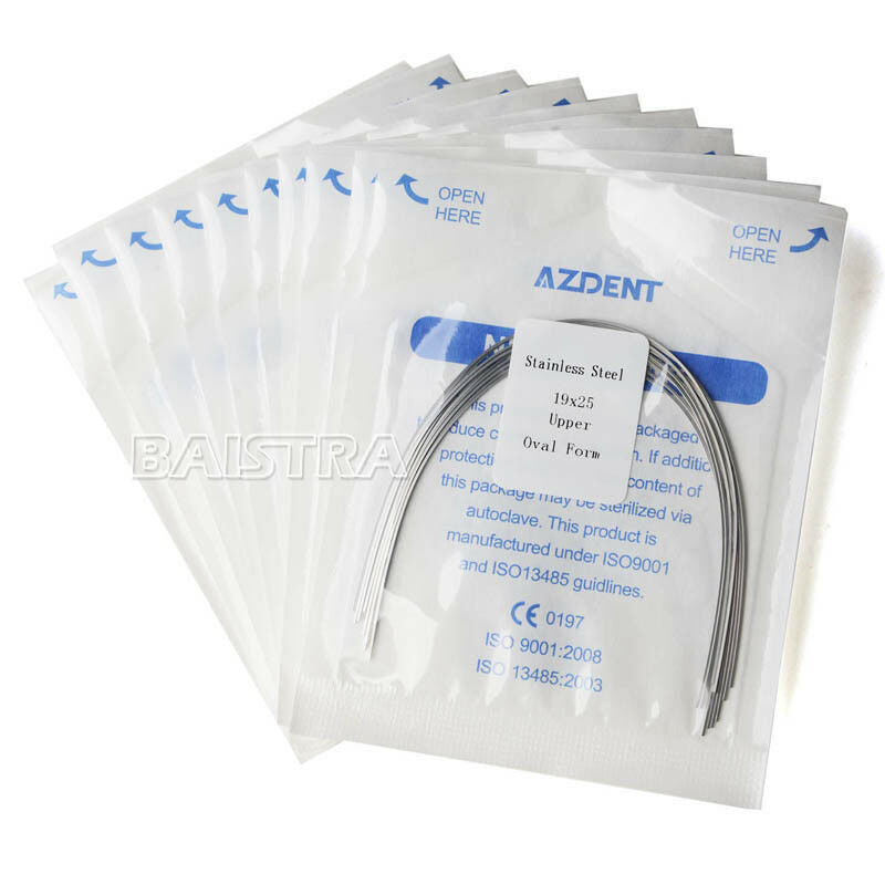 100XDental Ortho Arch Wires Rectangular Stainless Steel 19*25Upper Ovoid
