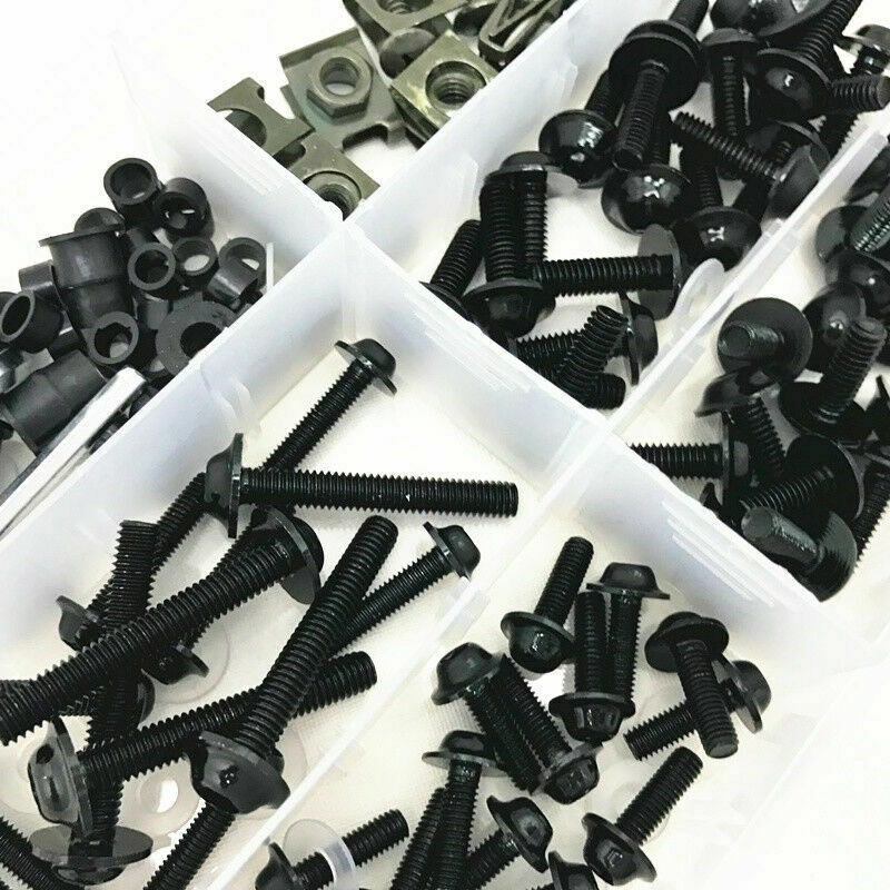 177PC Sportbike Fairing Bolt Kit Bodywork Screw Spire Screw Spring Nut Universal