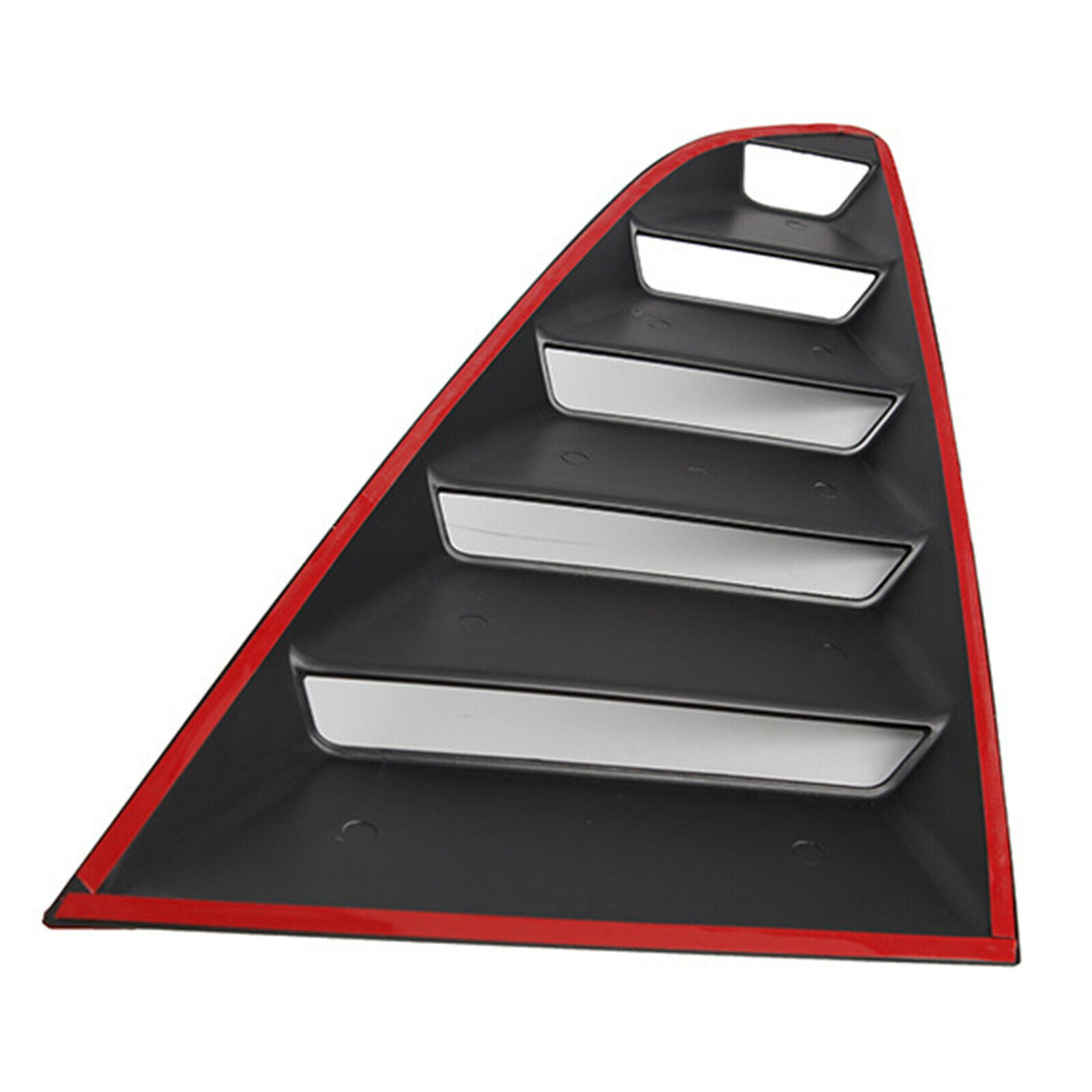 ABS Rear Side Window Louvers Spoiler Panel Matte Black for Ford Mustang