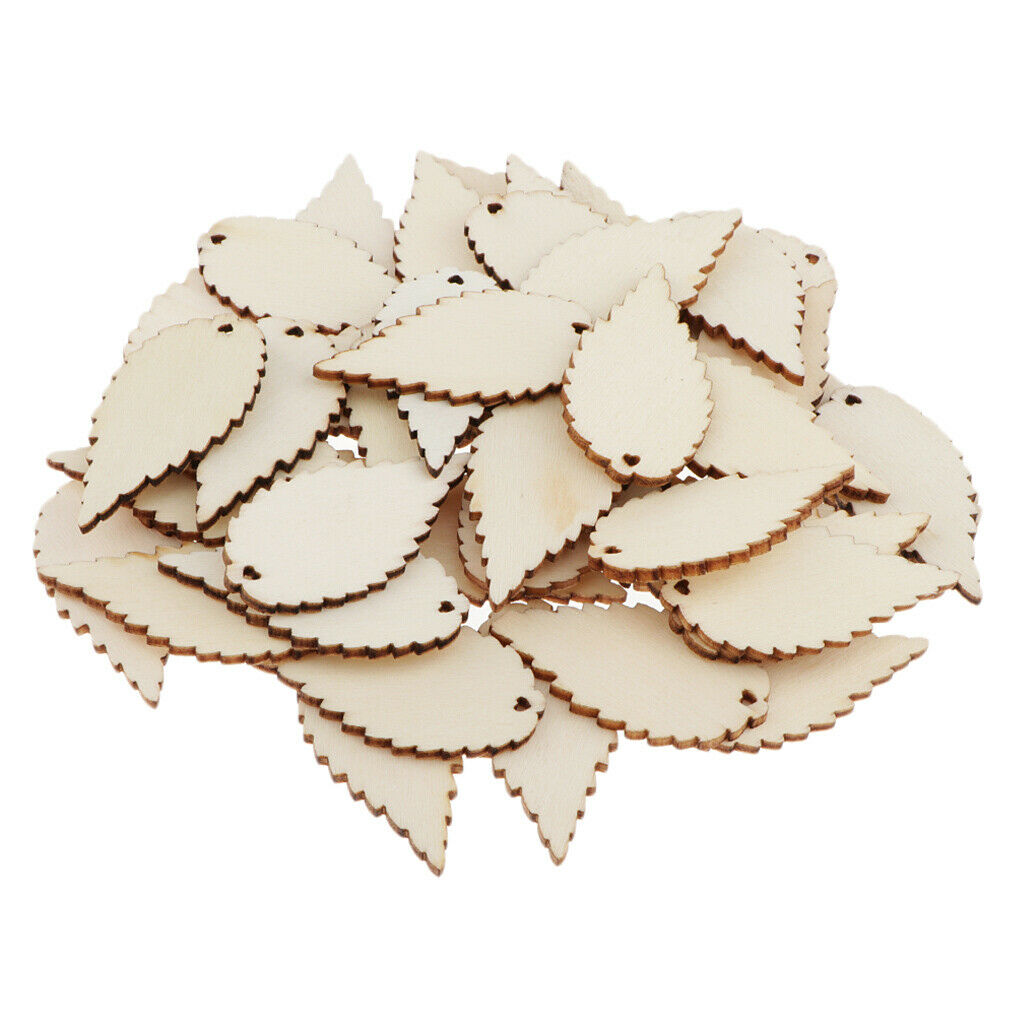 50pcs wood wood sheets cutouts DIY scrapbooking cards making decorations