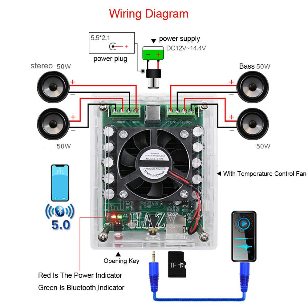 TDA7850 High Power Automobile Power Amplifier Board AB Audio Amplifier Board