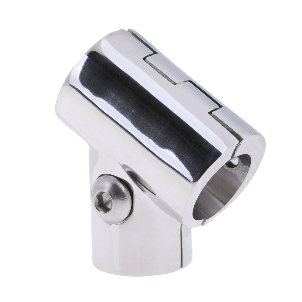 316 Stainless Steel Bow & Boat Handrail 60 Degree Tee Fitting 22mm Tube