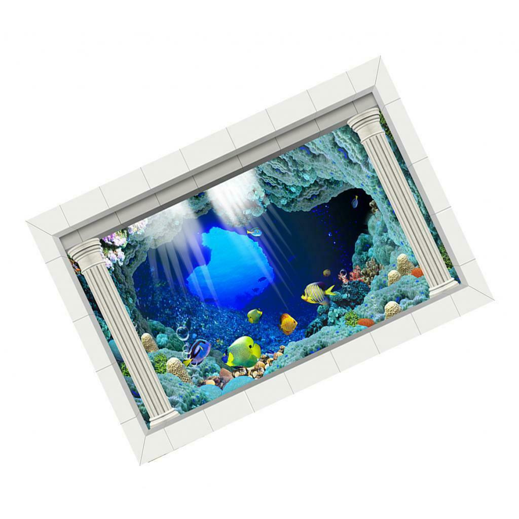 Aquarium Fish Tank Landscape Decor Poster Fish Tank Wall Background 30x61cm