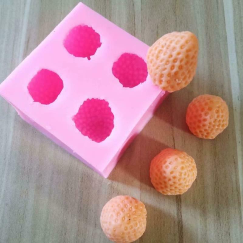 Strawberry Silicone Mould Fondant Making Cake Tool Decoration Mold DIYA Qx