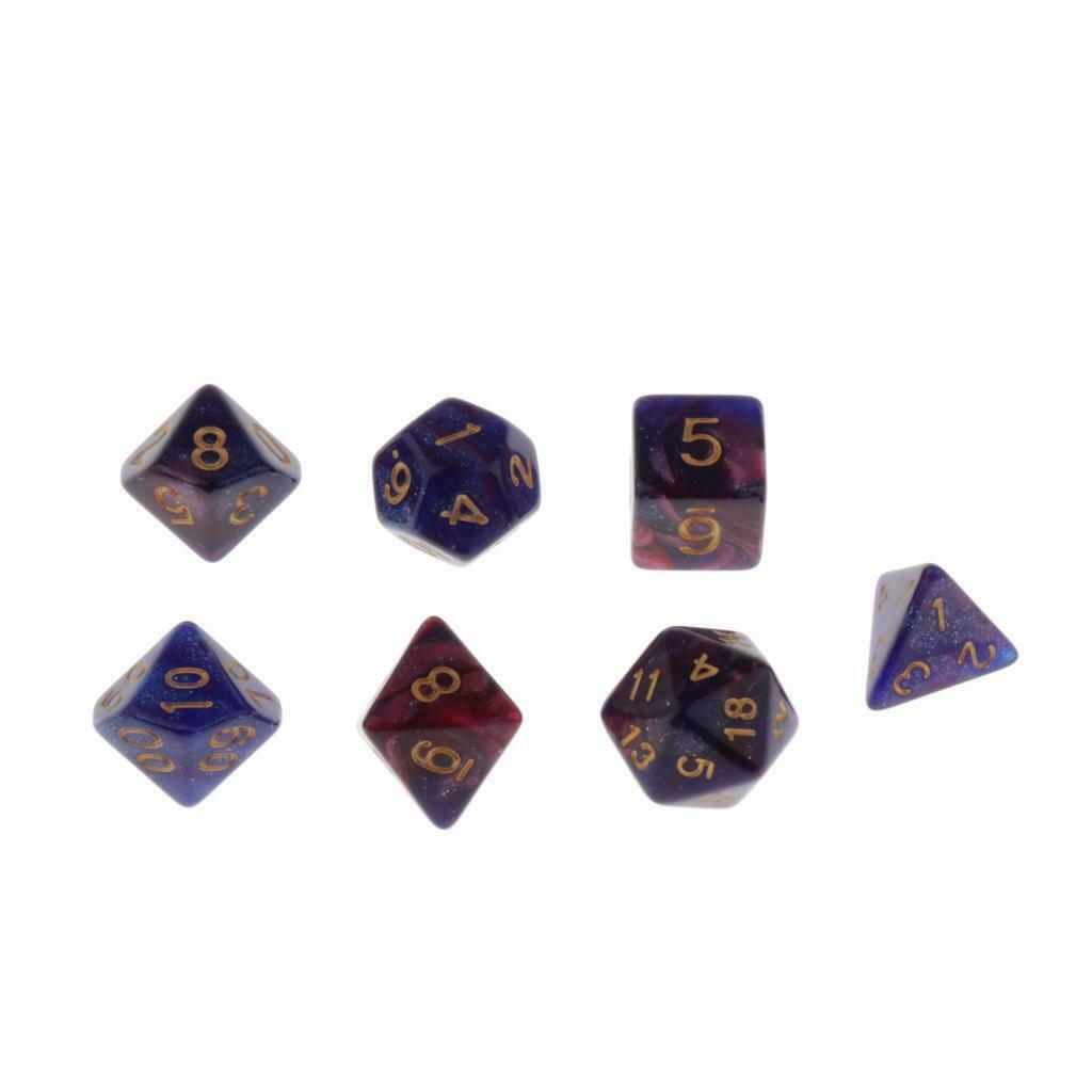 14 Pieces D4-D20 Polyhedral Dice Game for DND Party Game Casino Supplies