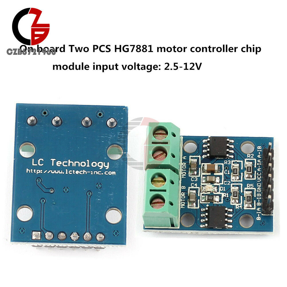 2Pcs H-bridge Stepper Motor Dual DC Motor Driver Controller Board HG7881 New