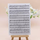 DIY Crafts Music Backdrop Scrapbooking Mould Silicone Clear Stamp for Paper Card
