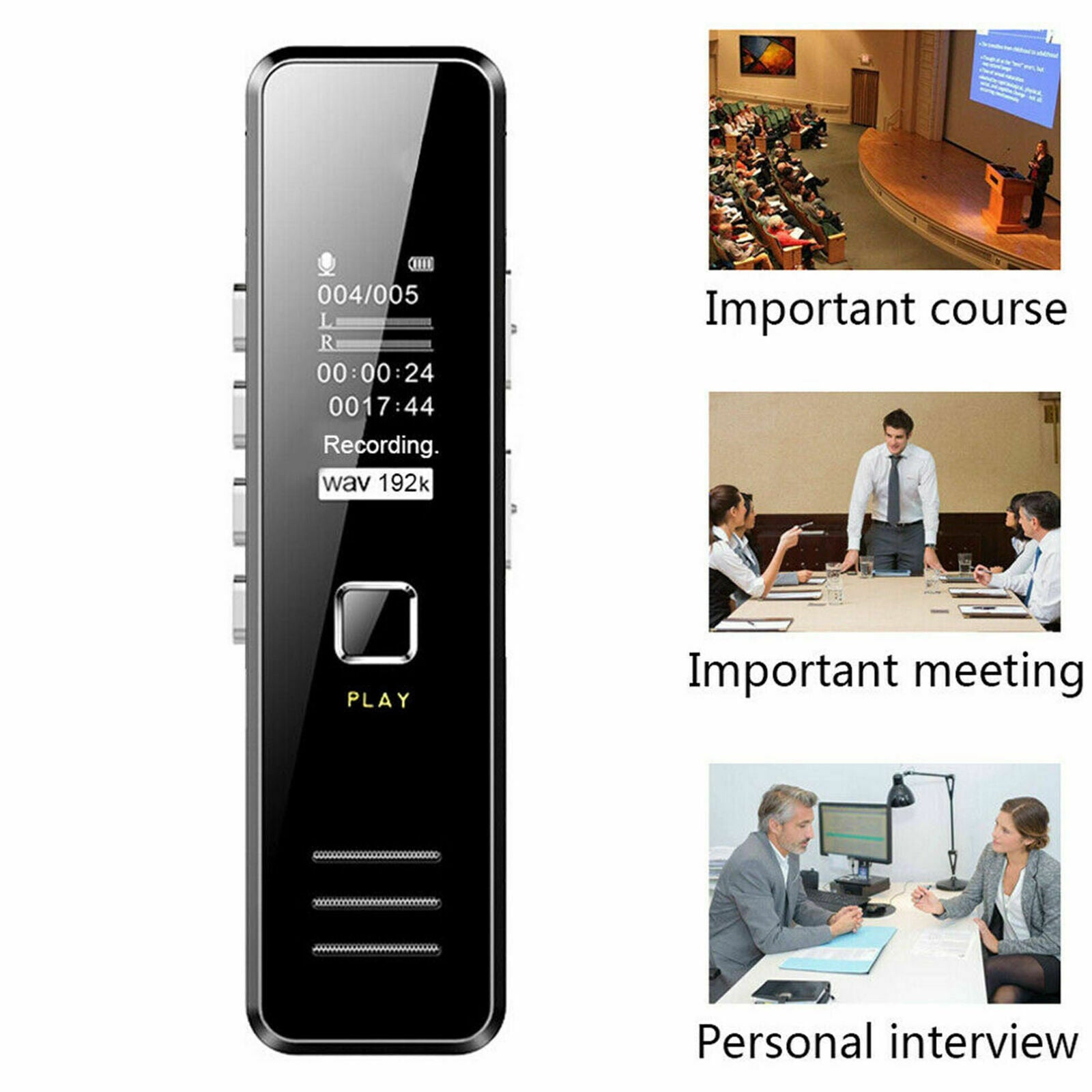 Dictaphone Audio Sound Recorder 32G Digital Voice Recorder Mini Small MP3 Player