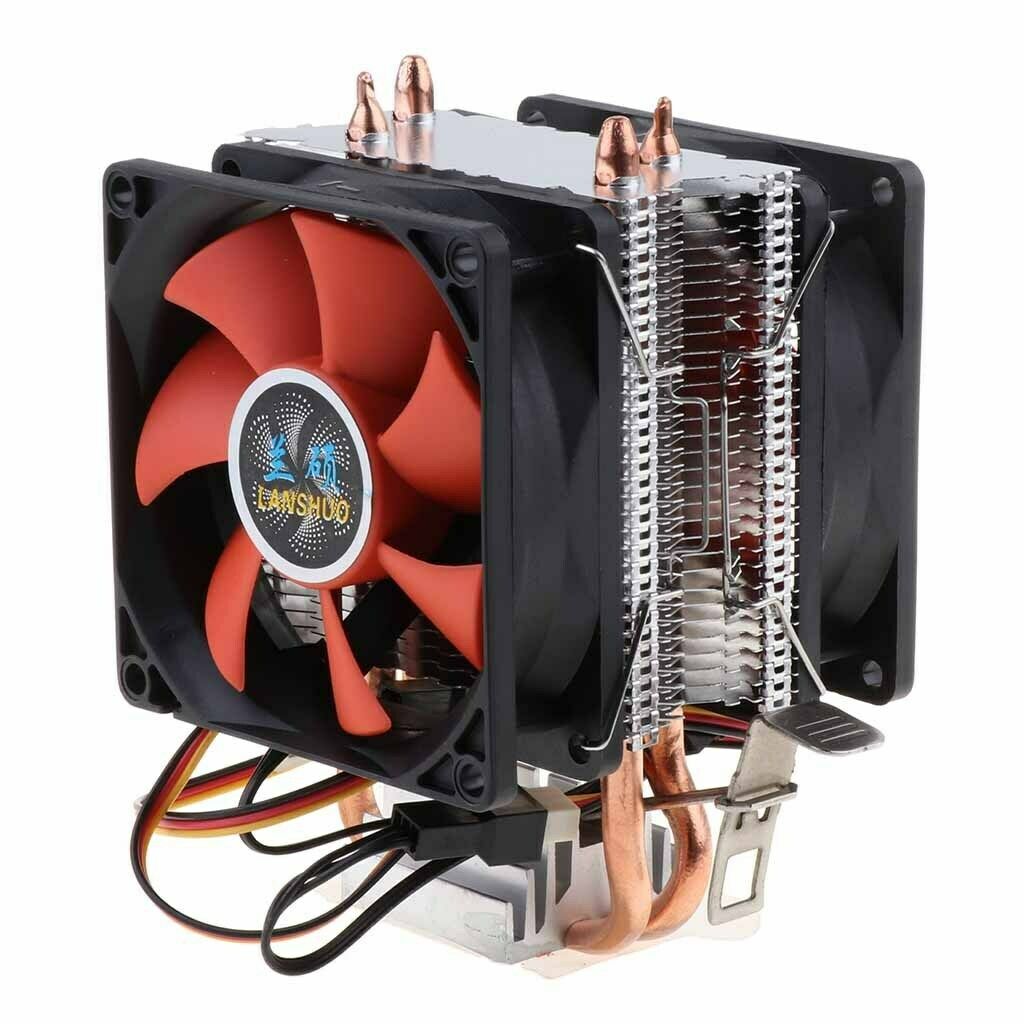 Dual Tower Computer Laptops CPU Cooling Fan 3 Pin CPU Cooler Radiator Heatsink