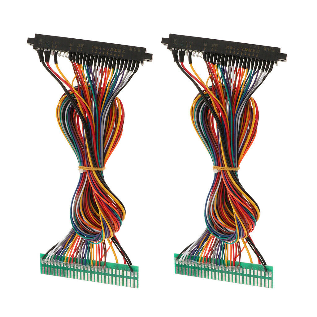 2pcs 28P JAMMA Harness Extension Wires for Arcade Game Boards Cabinets