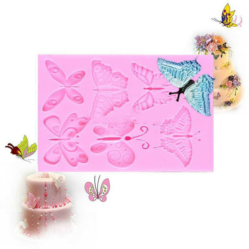 Butterfly Shape Silicone Fondant Cake Mold Decorating Chocolate Bakeware Moul Tt