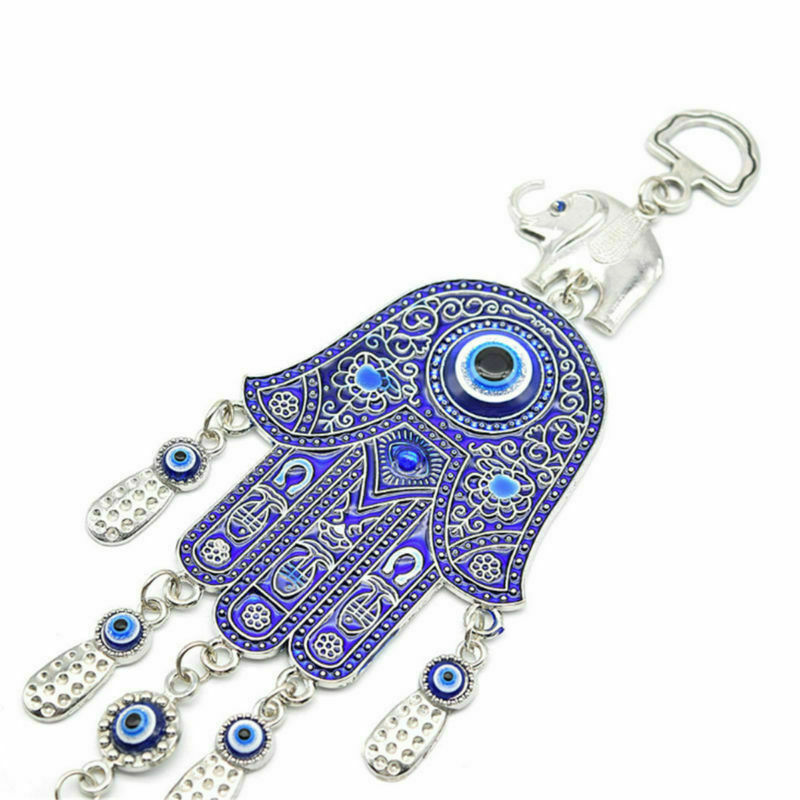 Protection Hanging Decor Turkish Blue Evil Eye Hamsa Hand Elephant Amulet Wall