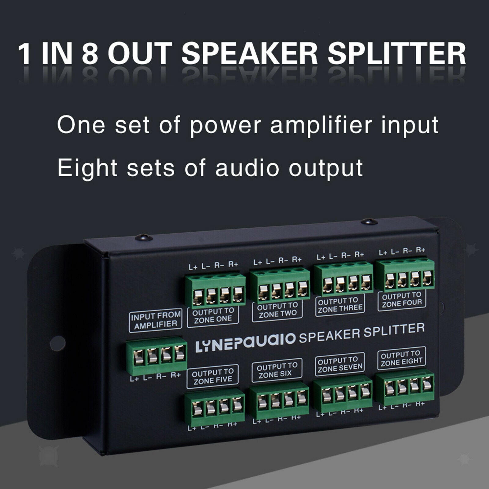 1 In 8 Out Amplifier Distributor Connector Sound Signal Distribution Panel