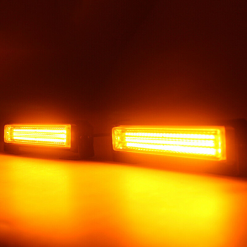 12-24V Car Grill Light SUV Working Lamp Daylight Truck Amber Lighting Aluminum
