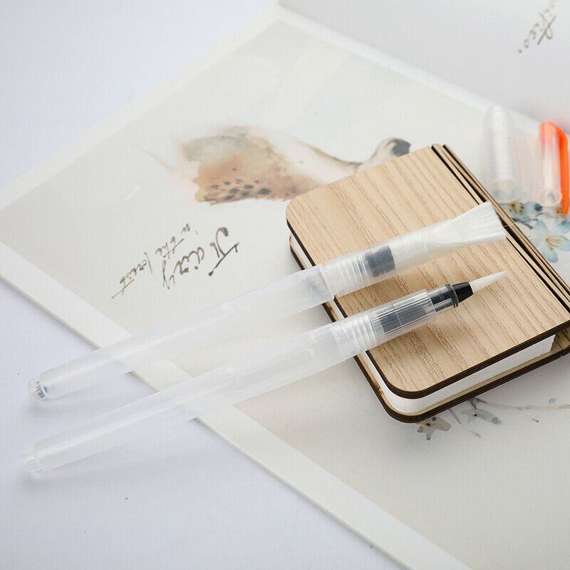 6Pcs Water Color Brush Pencil Portable Paint Brush Soft Watercolor Brush .l8