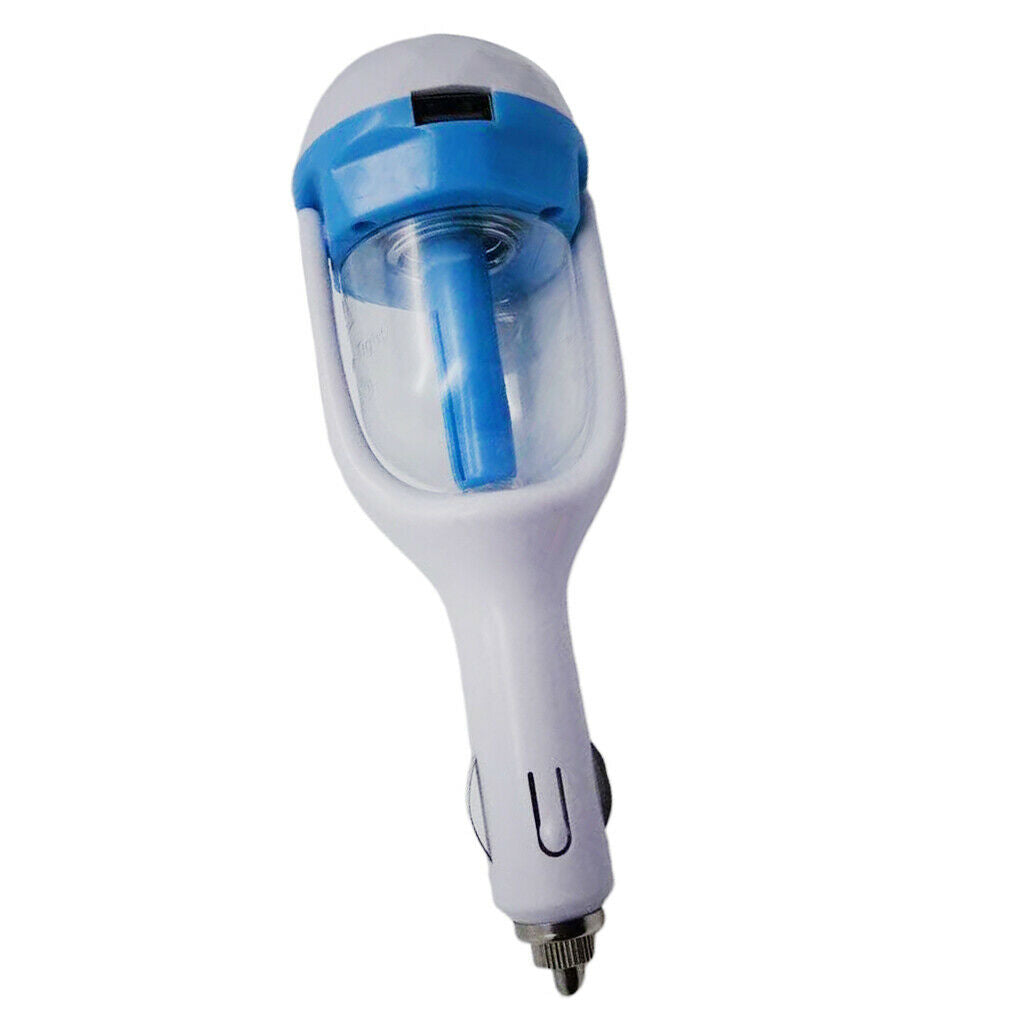 USB Car Air Humidifier Aroma Diffuser Air Freshener For All Vehicles Blue