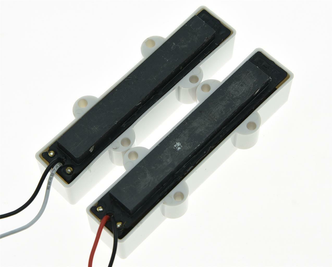 White J Bass Neck Bridge Pickup Bass Pickups Set for 4 String Jazz Bass Guitar