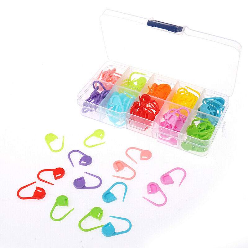 120Pcs Amazing Knitting Crochet Locking Stitch Needle Clip Markers Holder.l8