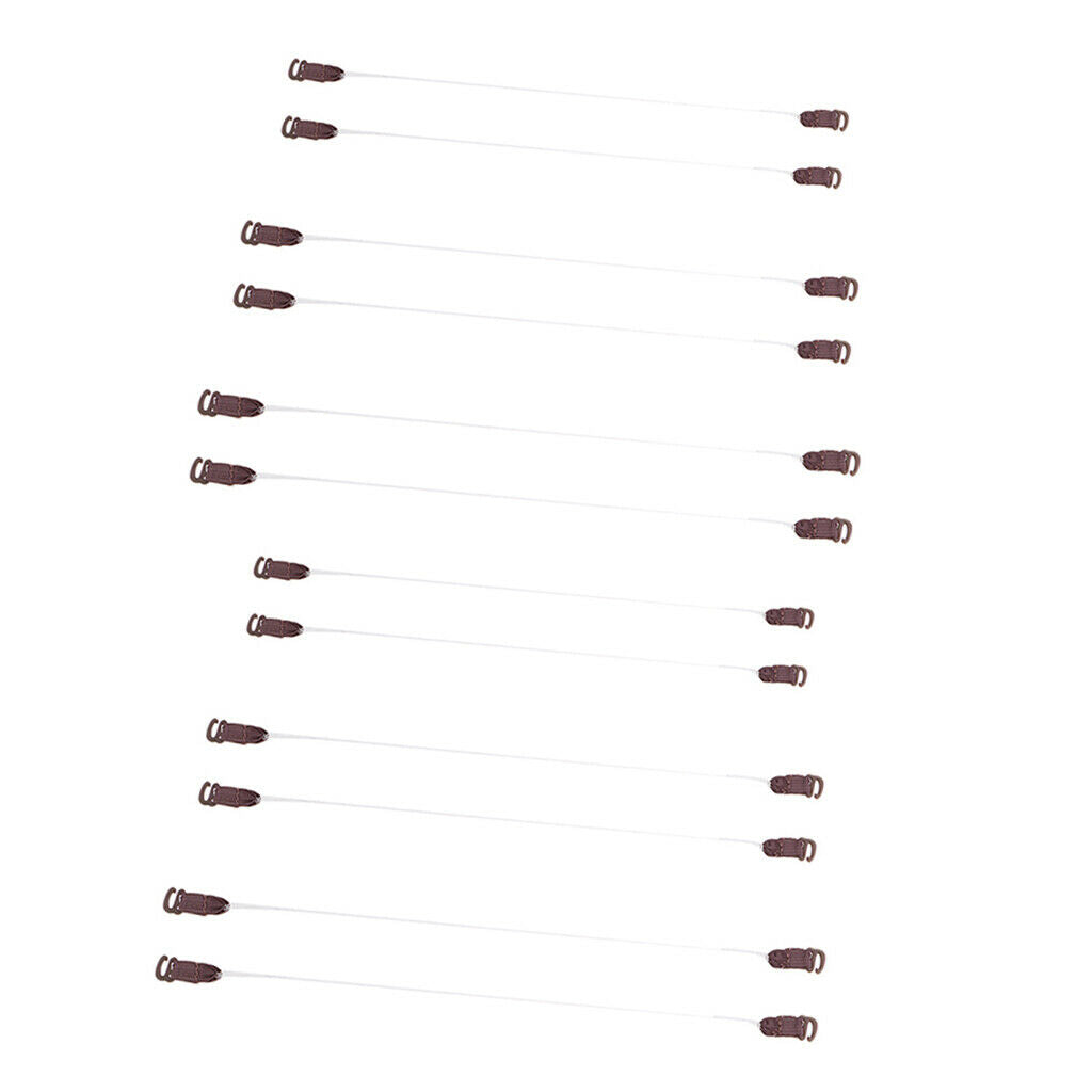 12 Pairs Line Hook Replacement for Hair Extensions Hairpiece Supplies Brown