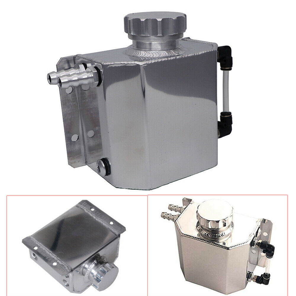 Universal CNC Billet Aluminium Coolant Tank 1000ml Oil Catch Can Breather Tank