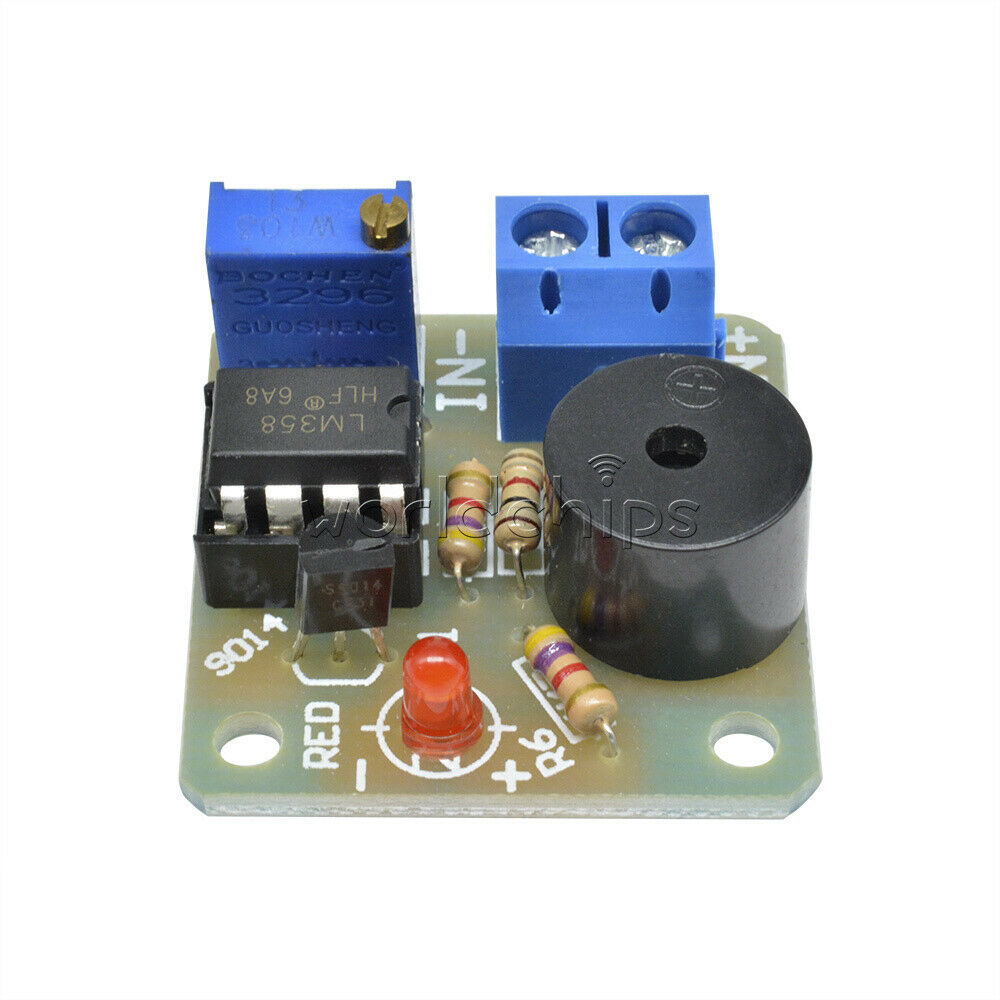 9/12V Anti Over Discharge Low Voltage Protection Module Audible Alarm Buzzer