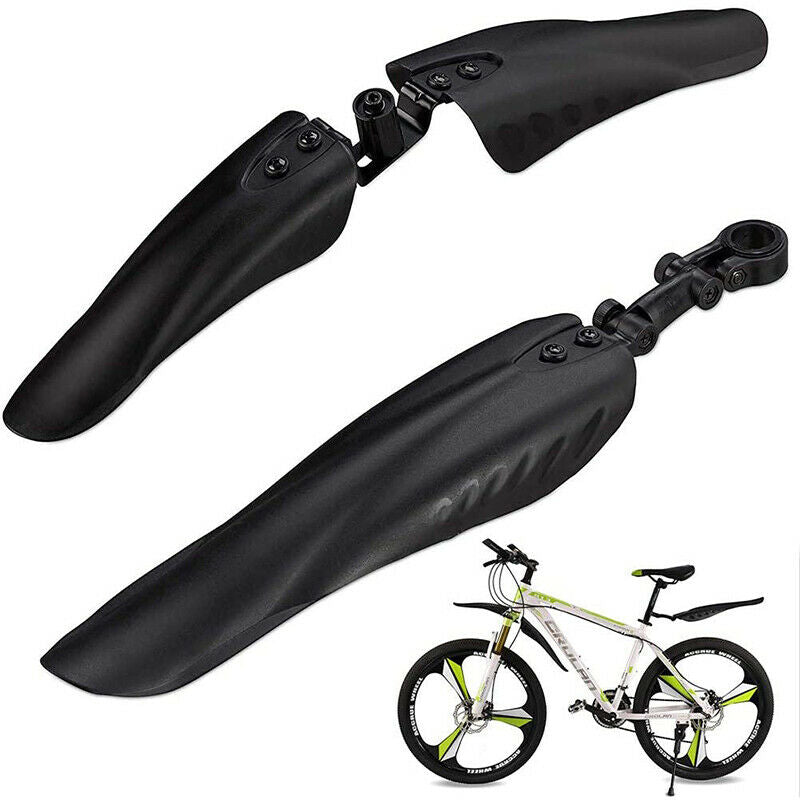 2pcs Bicycle Fender Front Rear Tire Wheel Road Mud Guard Fiber Mudguard
