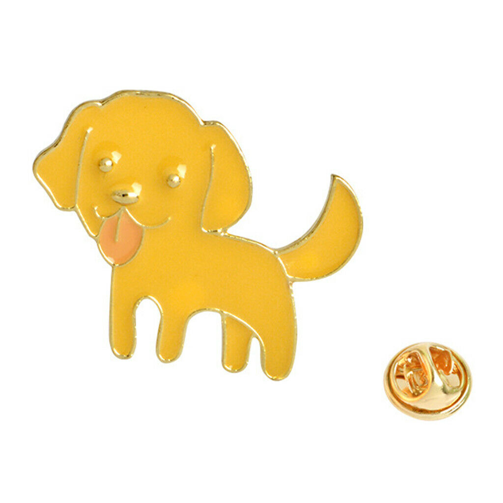 8pcs/set Cute Cartoon Dog Animal Bulldog Pins Brooches Metal Breastpin Party