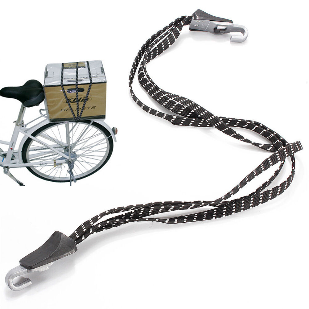 Bicycle Bike Cycling Hook Elastic Rope Bungee Cord Bandage Luggage Strap Band Tt