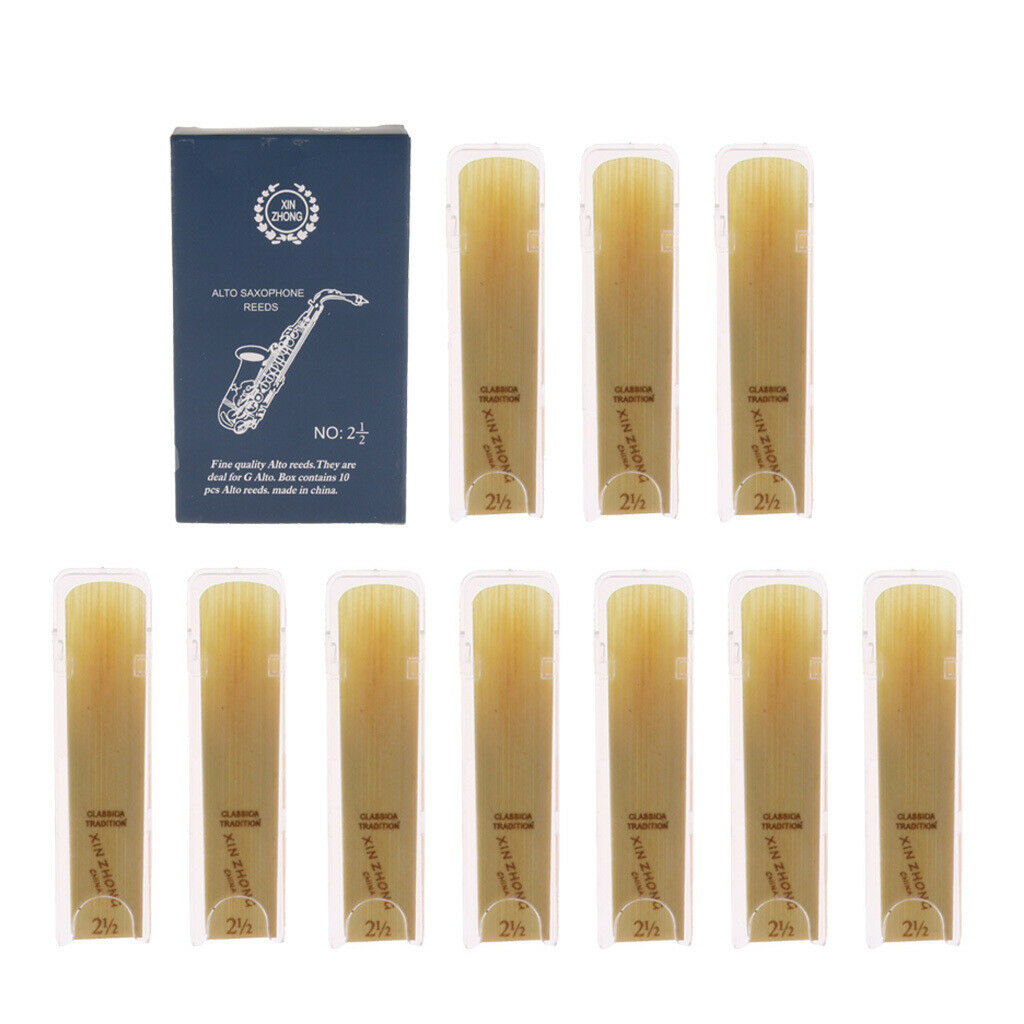 10 Piece Alto Saxophone Reeds Made of Wood