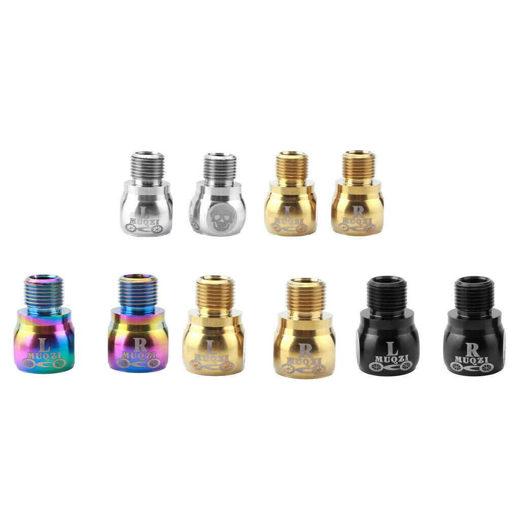 1 Pair Bike Pedal Extenders 9/16" Bicycle Pedal Extension Screws Thread 20mm