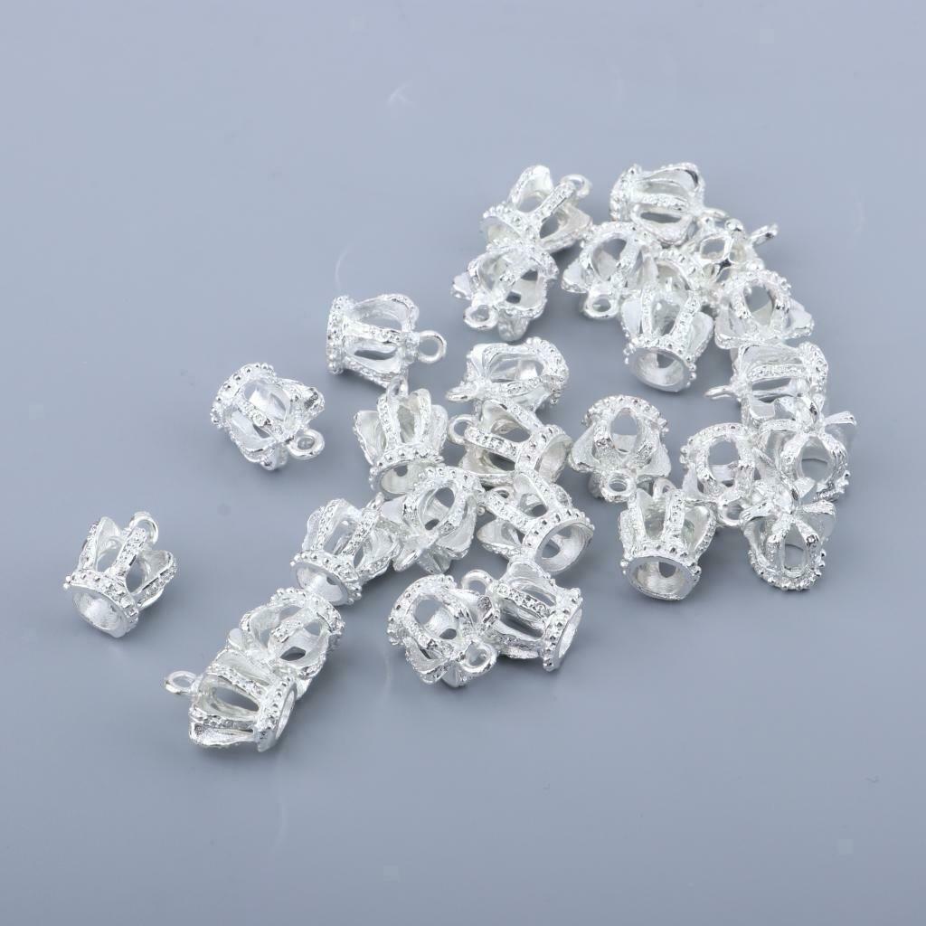 Pack of 90 Charms Crown Design Pendants Necklace Earrings Jewelry Finding